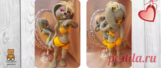 Зайка крючком: гламурная красотка | Амигуруми крючком - Блог
