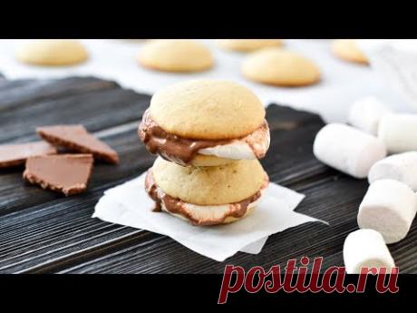 БАНАНОВОЕ печенье с шоколадом и МАРШМЕЛЛОУ ☆ Banana S’more Cookies
