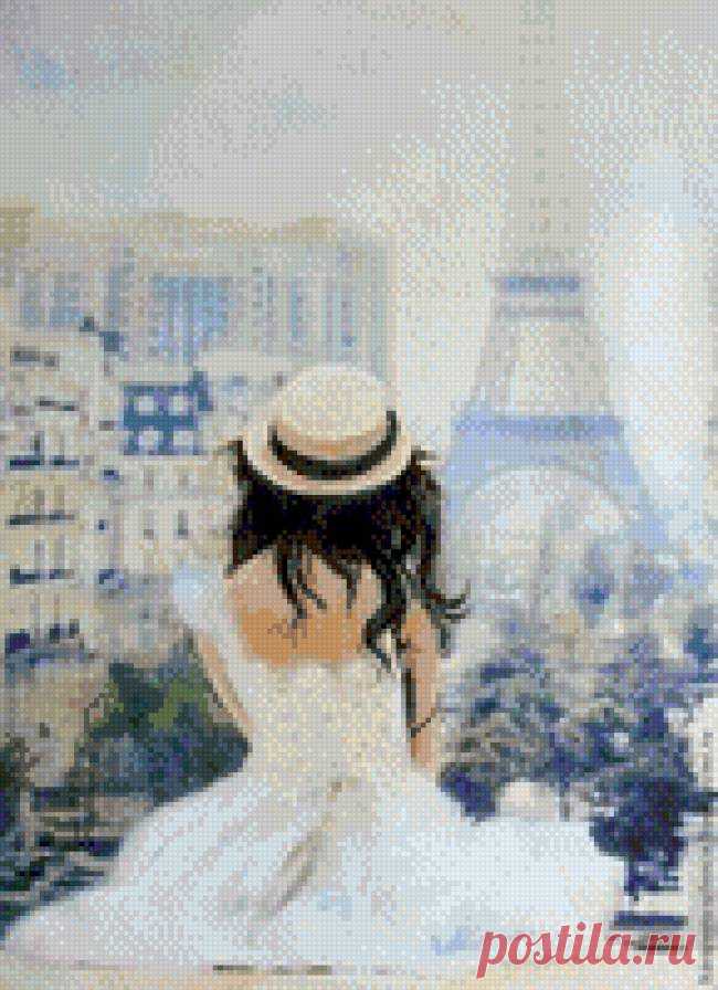 Схема вышивки «Париж» - Вышивка крестом