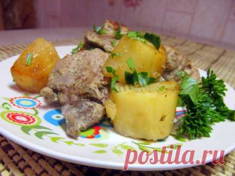 Мясо запеченное с картофелем в рукаве рецепт с фото пошагово и видео - 1000.menu