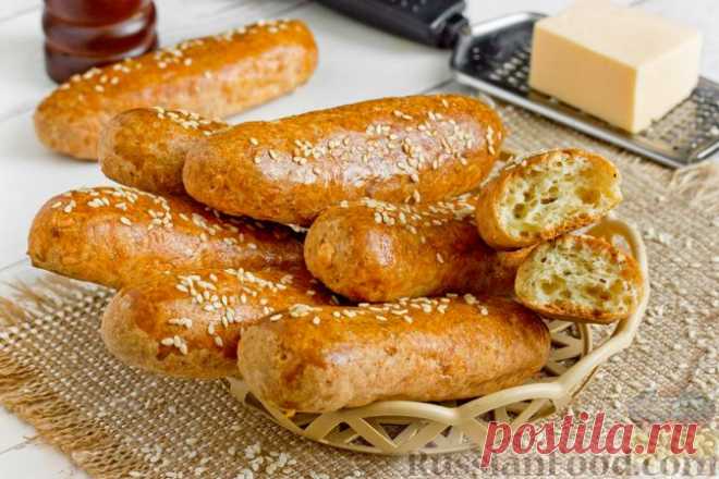 Рецепт: Творожно-сырные хлебные палочки с кунжутом на RussianFood.com