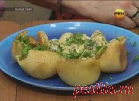 Рачки с мясом и грибным соусом (рецепты: Званый ужин) - рецепты с фото