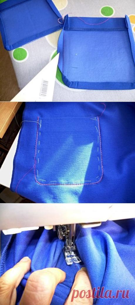 Невидимый накладной карман / BurdaStyle: мастер-классы