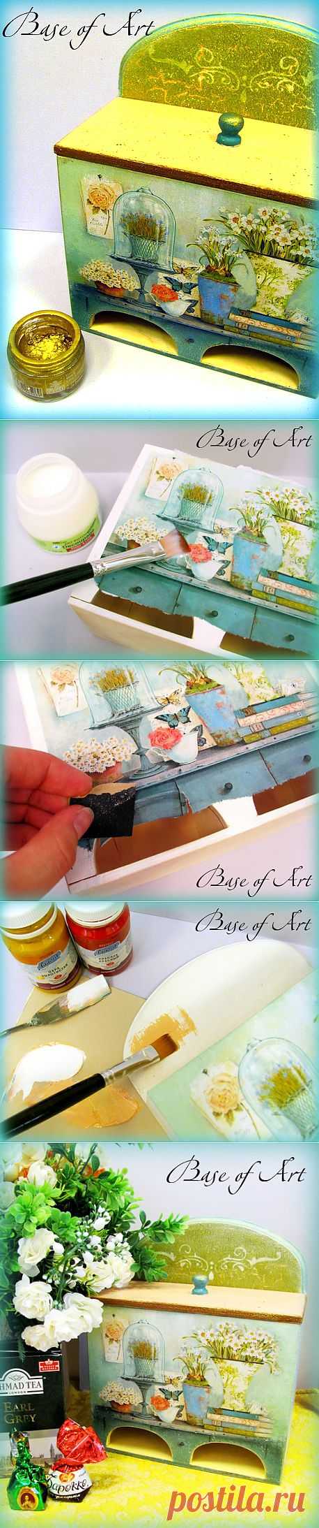 Чайница "Нарциссы". Мастер-класс от "Base of Art"..