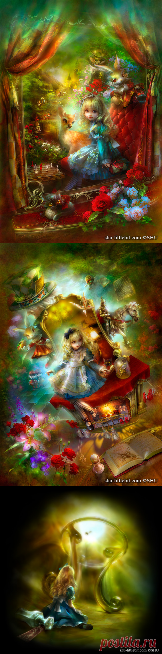 Приключения Алисы в Стране Чудес / Alice’s Adventures in Wonderland. Иллюстрации японского художника Шу Мизогучи