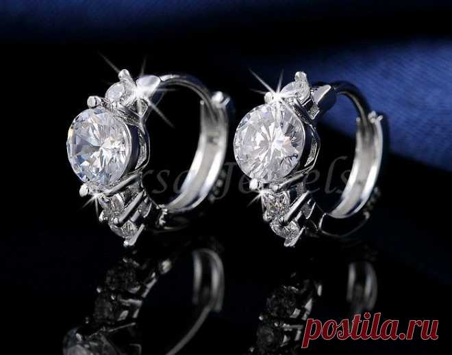 Орса 925 чистое серебро серьги 0.75ct в форме сердца и стрелы сократить циркон кристалл женщины серьги серебро OE107 купить на AliExpress