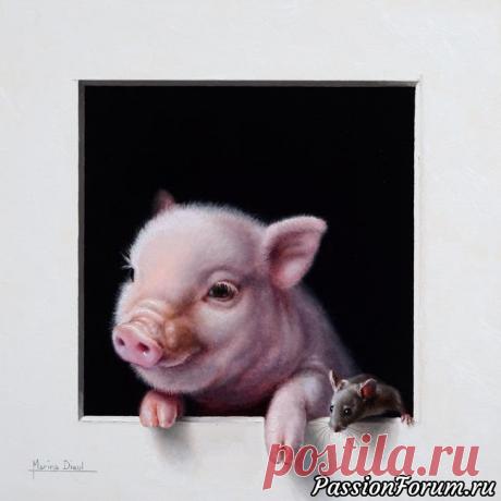 Поросята художницы Марины Диул - запись пользователя Banny (Татьяна) в сообществе Картинки для творчества в категории Животные и птицы