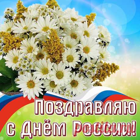 С Днем России тебя, россиянин!
Пусть царит в твоем сердце покой,
Ведь и солнце, и звезды сияют
Над свободною, мирной страной.