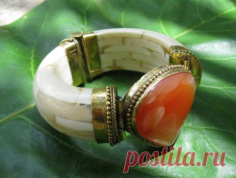 Orange Carnelian Agate Stone African Tribal Ethnic Ox Bone Cuff Bracelet,Kuchi Tribal Ethnic Jewelry,Bohemian,Gypsy,Handmade | Flickr - Photo Sharing!