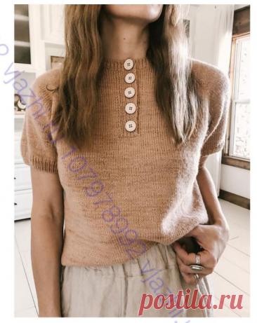 Топ-поло Roadtrippe спицами. Дизайнер Хейли Смедли