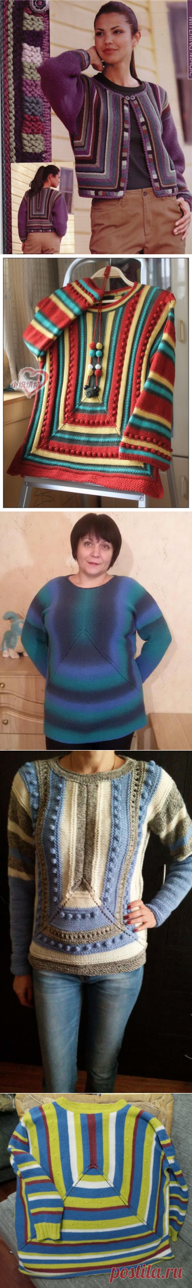 ПУЛОВЕР СПИЦАМИ,НУЖНО СВЯЗАТЬ КРЮЧКОМ)))