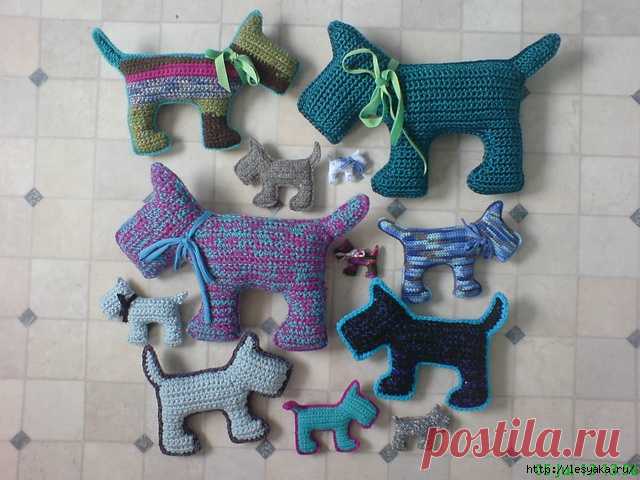 Забаваные собачки «Scottie Dog» - вязание крючком