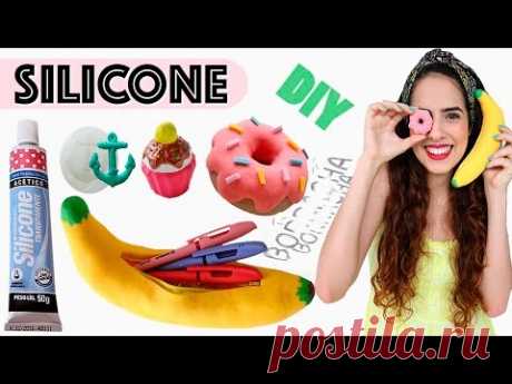 DIYs com SILICONE: ESTOJO BANANA, BORRACHA DONUT e MOLDES | Paula Stephânia