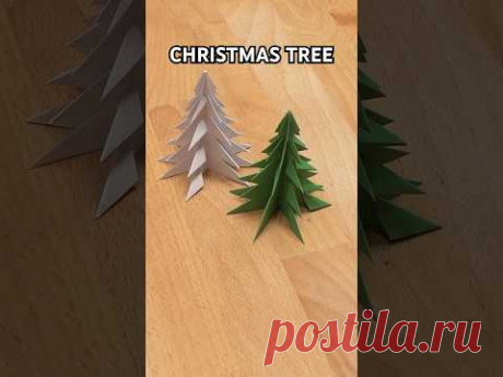 EASY CHRISTMAS TREE PAPER CRAFT TUTORIAL | HOW TO MAKE PAPER CHRISTMAS TREE