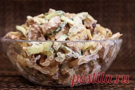 Салат из куриной печени и огурца — Сад Заготовка