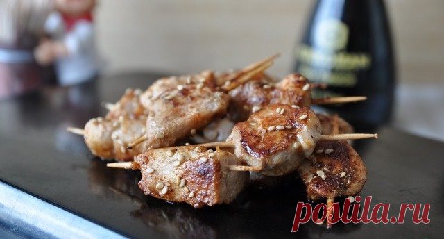 Сочные куриные шашлычки в горчично -медовом маринаде