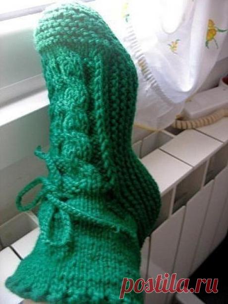 Пинетки для взрослых (Вязание спицами) | Журнал Вдохновение Рукодельницы