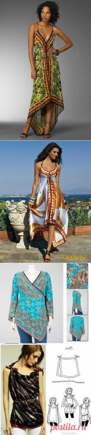 Эффектные летние сарафаны и топы шьем из платков — Рукоделие