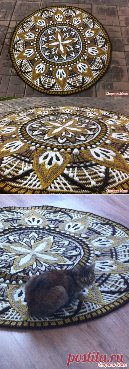 Коврик "Май" в технике Overlay Crochet от Евгении Тыченко - Вязание - Страна Мам