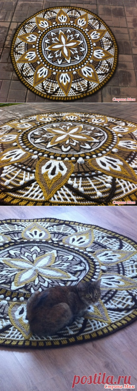 Коврик &quot;Май&quot; в технике Overlay Crochet от Евгении Тыченко - Вязание - Страна Мам