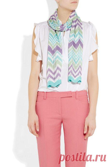 Missoni-Zigzag-crochet-knit-scarf-4.jpg (460×690)