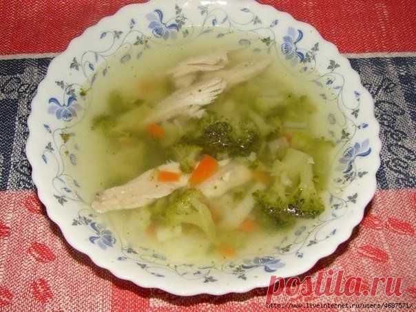 Супчик куриный с брокколи