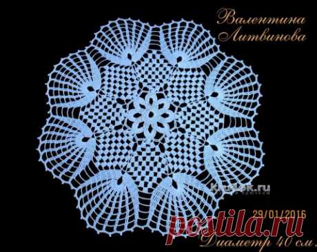 Салфетка винтажная. Работа Валентины Литвиновой - вязание крючком на kru4ok.ru