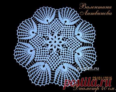 Салфетка винтажная. Работа Валентины Литвиновой - вязание крючком на kru4ok.ru