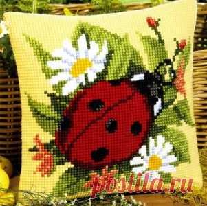 Схема для вышивки подушки. Вышивка для подушки Божья коровка. | Домоводство для всей семьи