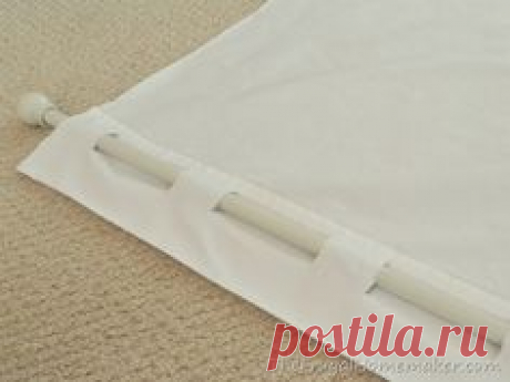 Easy peasy DIY How to make no-sew back-tab curtain from a…