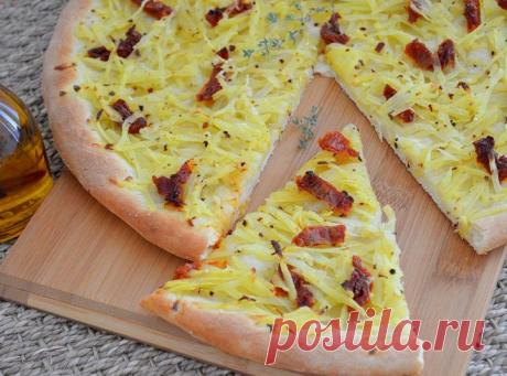 КАРТОФЕЛЬНАЯ ПИЦЦА С ВЯЛЕНЫМИ ПОМИДОРАМИ | Интересные рецепты