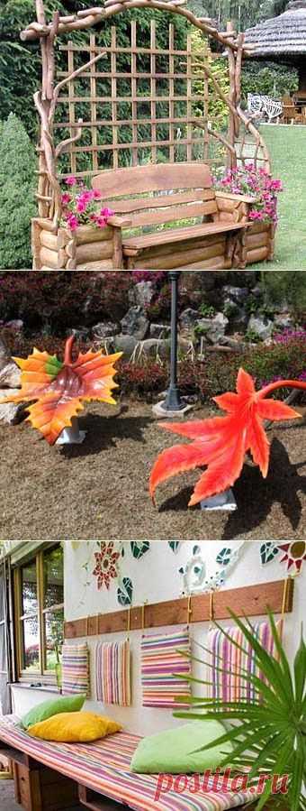 14 идей практичного дизайна: скамейки для дачи - Учимся Делать Все Сами