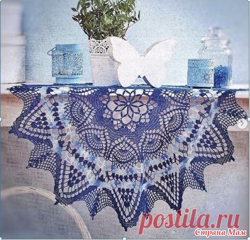 Большая салфетка крючком