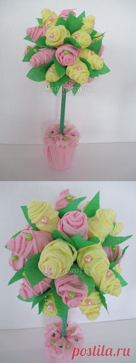 Топиарий из салфеток. Поашговый мастер-класс