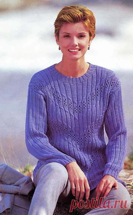 Нежный пуловер | Loveknitting.ru