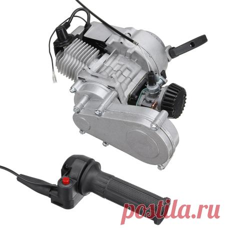 50cc 49cc motorcycle engine with accelerator handle for mini dirt bike pull start auto cdi mini throttle inc Sale - Banggood.com