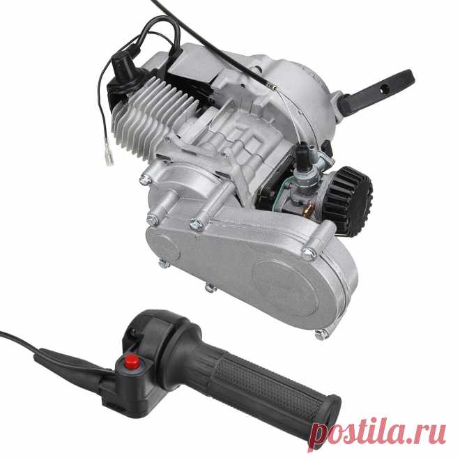 50cc 49cc motorcycle engine with accelerator handle for mini dirt bike pull start auto cdi mini throttle inc Sale - Banggood.com