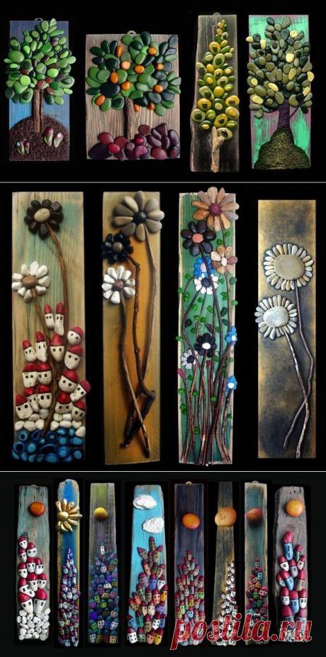 Потрясающие работы из камешков | Умелые ручки