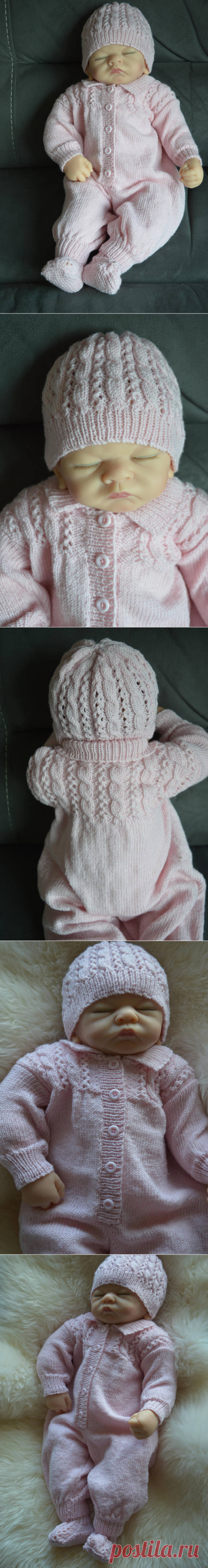 Pure Merino Baby Romper Hat and Booties in Dusky Pink Ready