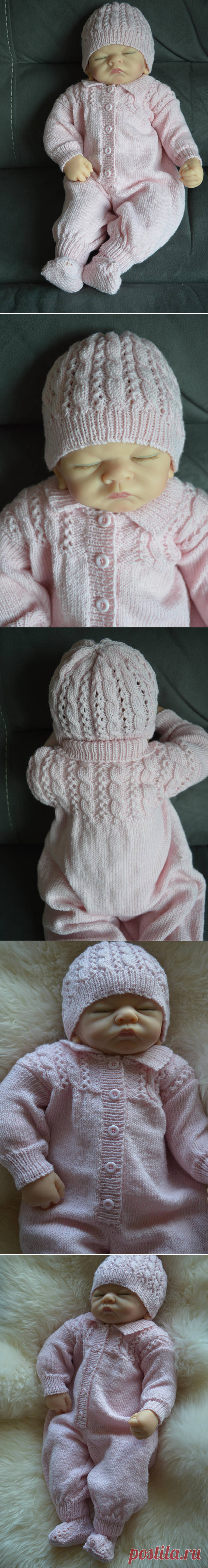 Pure Merino Baby Romper Hat and Booties in Dusky Pink Ready
