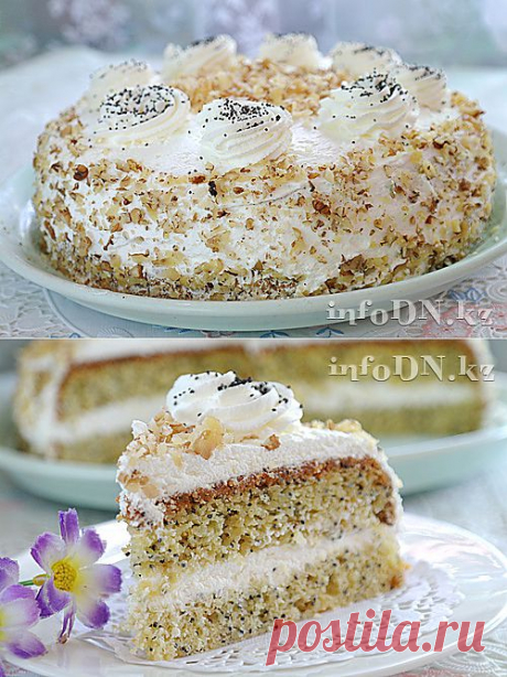 Маковый торт в мультиварке