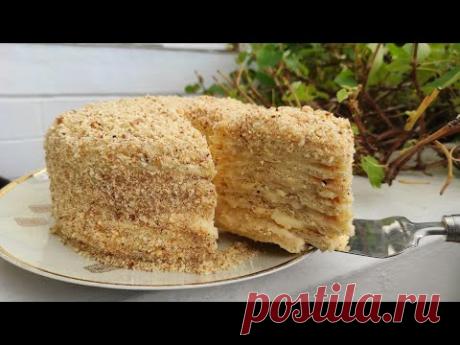 Торт из ОДНОЙ пачки ТВОРОГА на СКОВОРОДЕ торт творожный наполеон