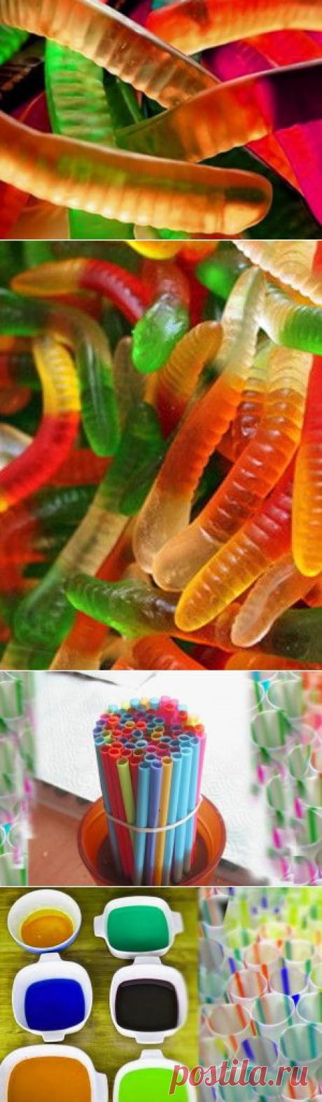 Готовим сами - домашние червяки из желе