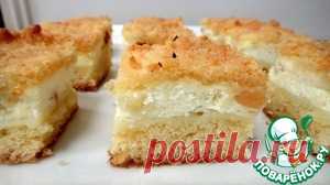 Песочный пирог с творожной начинкой - кулинарный рецепт