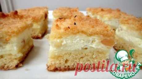 Песочный пирог с творожной начинкой - кулинарный рецепт