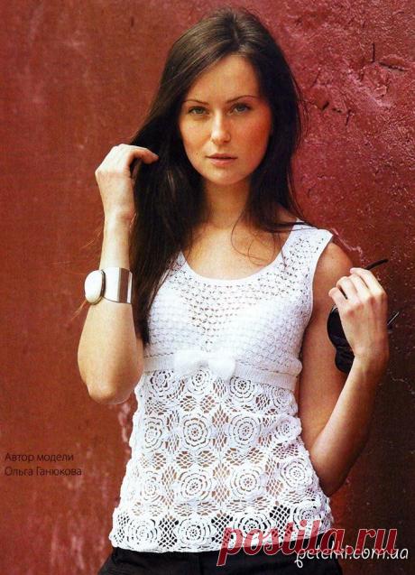 Вязаные маечки и топы со схемами и описанием. » Страница 5