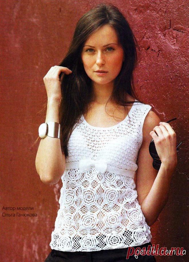 Вязаные маечки и топы со схемами и описанием. » Страница 5