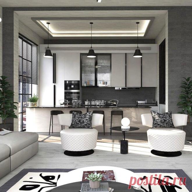 Стоит ли объединять кухню и гостиную? Правда и мифы об объединении | ДИЗАЙН ИНТЕРЬЕРА ❤ Yulia... Давайте обсудим, совмещать ли кухню с комнатой, или от этой идеи лучше отказаться.