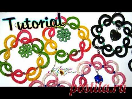 Tutorial orecchini chiacchierino con perline | How to tatting earrings