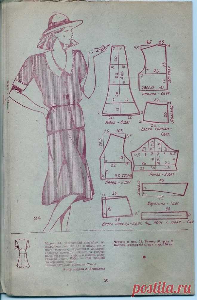 12 моделей из старых журналов от простых до более нарядных, подборка для вдохновения и пошива | О рукоделии, и не только. 🧵✂️👜 | Дзен